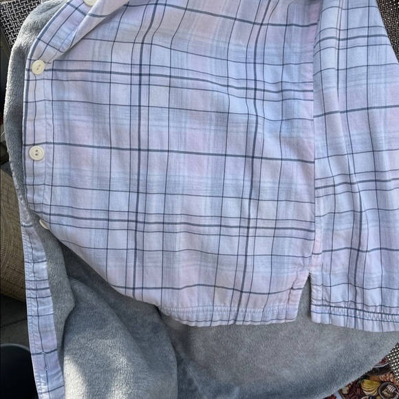 L.L. Bean COZY Lined Flannel Pink Gray and White Size L Jacket/ Shirt - Picture 12 of 16